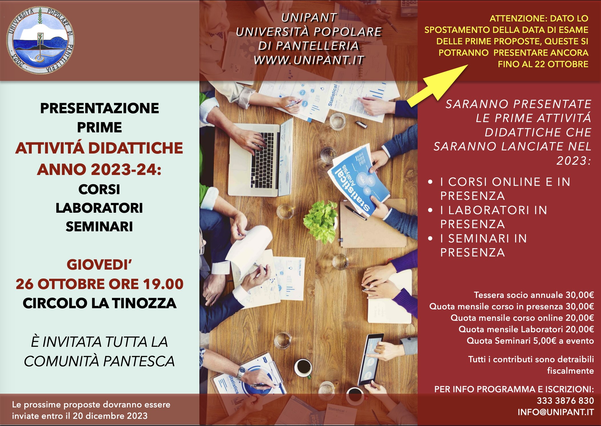 Locandina UNIPANT 26-10-2023