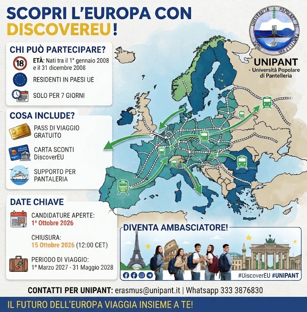 Parte DiscoverEU: un’opportunità da non perdere per i giovani dai 18 anni in su per viaggiare gratis in Europa